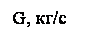 Подпись: G, кг/с